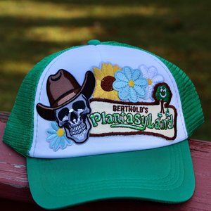 Trendy Blue Collar Multi Patch Trucker Hat